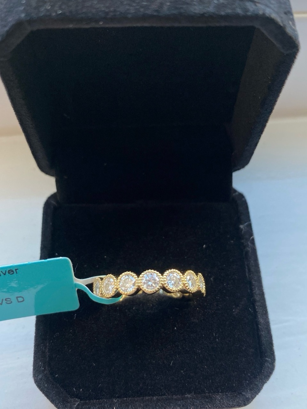 Stackable Moissanite Eternity Band Size 8